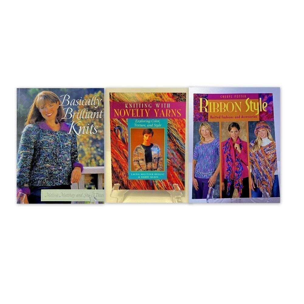 Knitting Books 3 NEW Basically Brilliant Knits Knitting Novelty Yarn Martingale